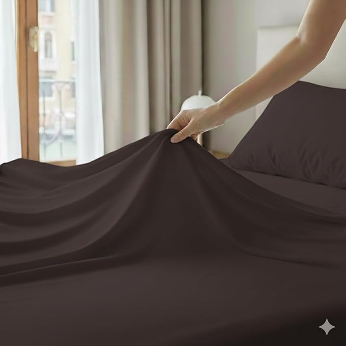 100% Cotton Flat Top Sheet Only - T-Shirt Fabric Jersey Knit - Extra Soft - Wrinkle Free - Machine Washable - Easy Fit - Breathable - Comfy (Anthracite, Queen)