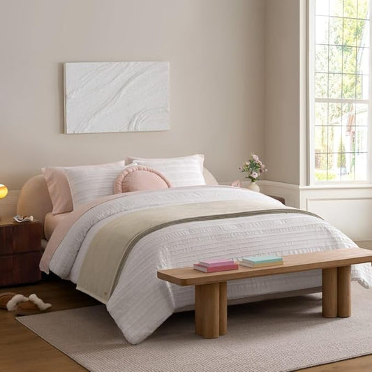 UGG Coco King Fleece Blanket for Bed – Luxury Cozy Room Decor, Soft Warm Heavy Blankets for Winter Bedding & White Christmas Decor, Gifts for Teens and Women, 110" x 92"