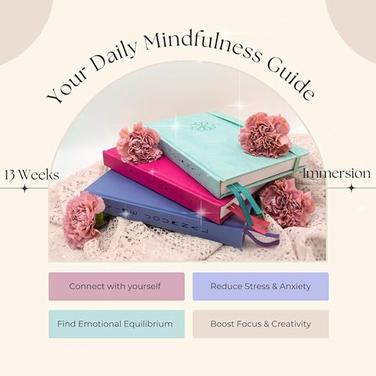 Her Vibe Journal | 13-Week Guided Mindfulness Journal for Women | Fresh Daily Prompts, Activities & Inspiration | Elegant Design & Illustrations | Nurture Self-Love & Wellness | A5 | Gift Box Included
