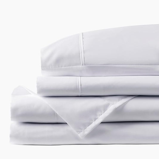 PeachSkinSheets Classic White Sheet Set - 1500tc Level of Softness - Extra Soft Cooling Sheets for Hot Sleepers and Night Sweats - California King Size