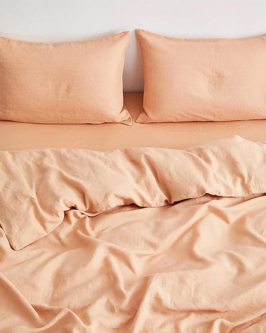 Bed Threads - Linen Pillowcases - 100% French Flax Linen - Luxury & Eco-Friendly - Breathable, Natural & Soft - Envelope Opening - Machine Washable - Standard Size - 30” x 20” - Set of 2 - Terracotta