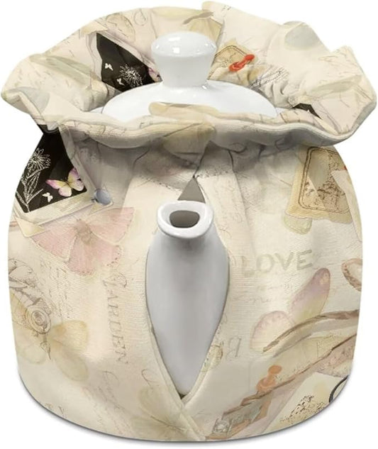 Generic Retro Butterfly Tea Cozies Cover of Teapots Tea Pot Dust Cover Insulated Kettle Cover Tea Pots Cosy Cotton Teapot Shock Protection Home Party Decor Souvenir