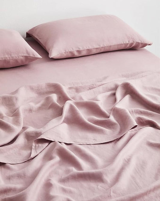 Bed Threads - Linen Pillowcases - 100% French Flax Linen - Luxury & Eco-Friendly - Breathable, Natural & Soft - Envelope Opening - Machine Washable - King Size - 40” x 20” - Set of 2 - Lavender