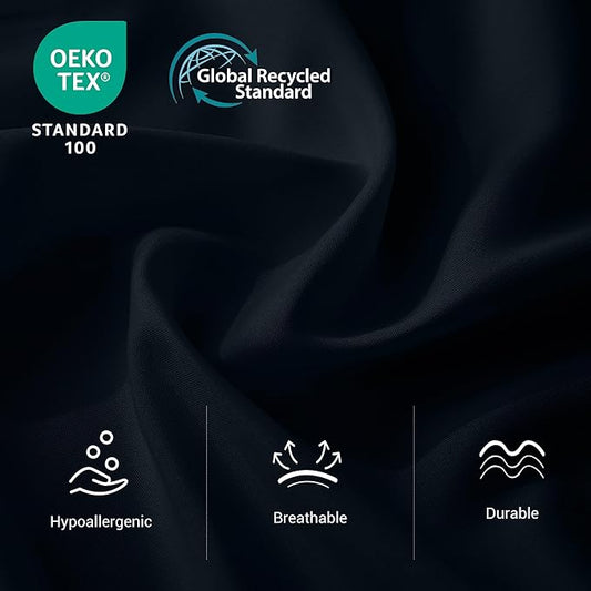 Bulk Twin Flat Sheets Only, 6 Pack Quick Sort Top Bed Sheet, Color-Coded Label Threads, Wrinkle-Free Shrinkage Durable Microfiber Hotel Motel Airb&bs Essentials for Hosts (66"x96",Black)