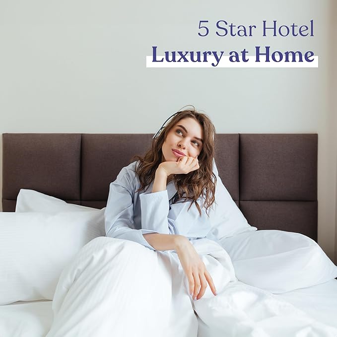 FluffCo Zen Fluff Pillows - Down Alternative - King Bed Pillow for Sleeping Made in USA - Luxury Hotel-Quality Pillow - 100% Cotton, 300 Thread Count (King Size 1 Pack)