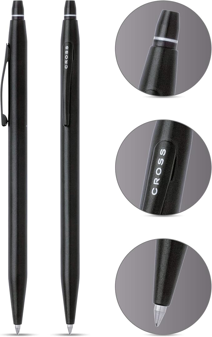 Cross Click Refillable Rollerball Pen Presented in a Everyday Gift Box - Medium Point, Black Ink, Black