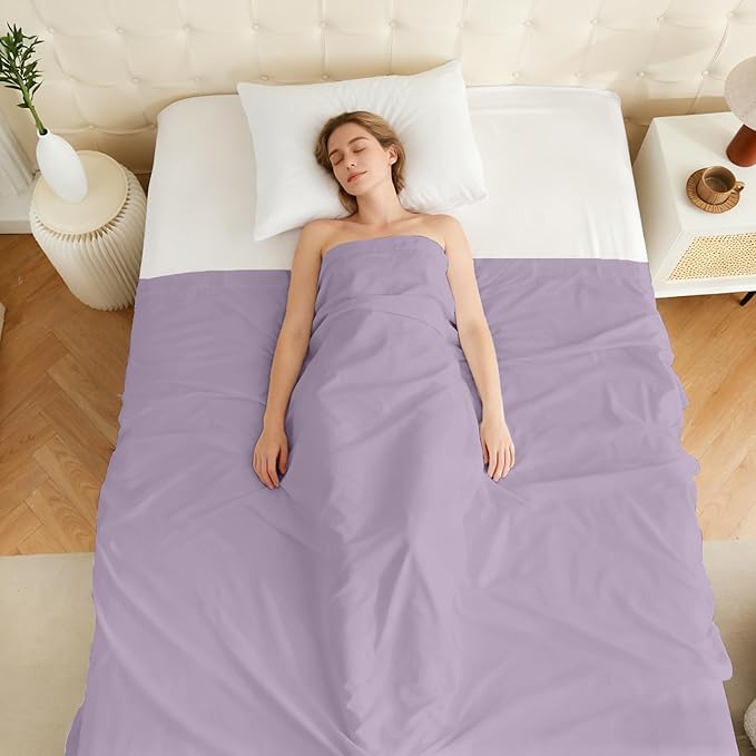 Bulk Full Flat Sheets Only, 6 Pack Quick Sort Top Bed Sheet, Color-Coded Label Threads, Wrinkle-Free Shrinkage Durable Microfiber Hotel Motel Airb&bs Essentials for Hosts (81"x96",Lavender)