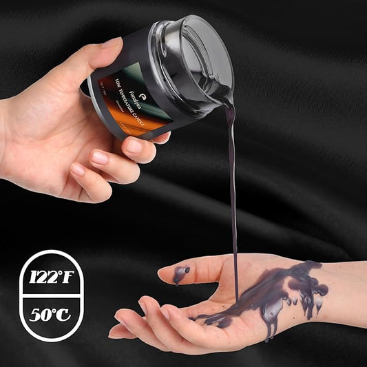 Low Temperature Candles, Low Heat, Body Safe Candle, Wax for Play, Unscented, 122°F, 6.35 OZ - FANALOKA (Black)