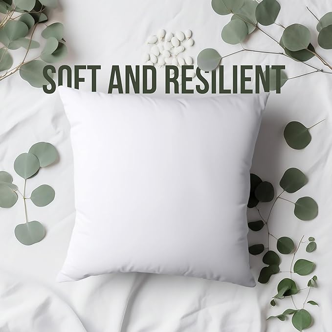 Utopia Bedding Throw Pillows (Set of 1, White) – 20 x 20 Inches Down Alternative Pillows for Bed, Sofa, and Couch - Fluffy Decorative Stuffer Pillow for Indoors & Outdoors
