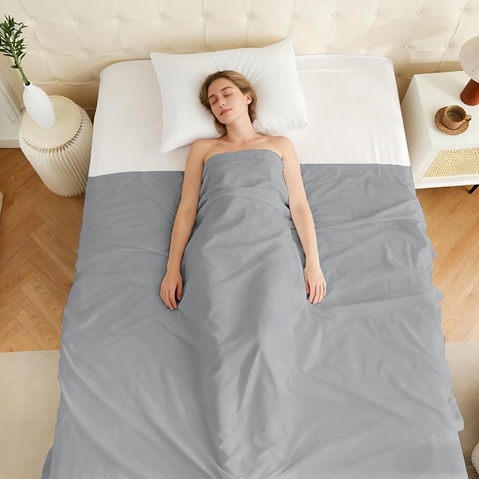 Bulk Queen Flat Sheets Only, 6 Pack Quick Sort Top Bed Sheet, Color-Coded Label Threads, Wrinkle-Free Shrinkage Durable Microfiber Hotel Motel Airb&bs Essentials for Hosts (90"x102",Light Gray)