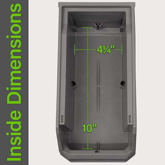 ReadySpace Plastic Containers for Organizing and Storage Bins for Closet, Kitchen, Office, Garage or Pantry Organization, Stackable Bins, Medium (11" x 5" x 5.5"), 8-Pack, White