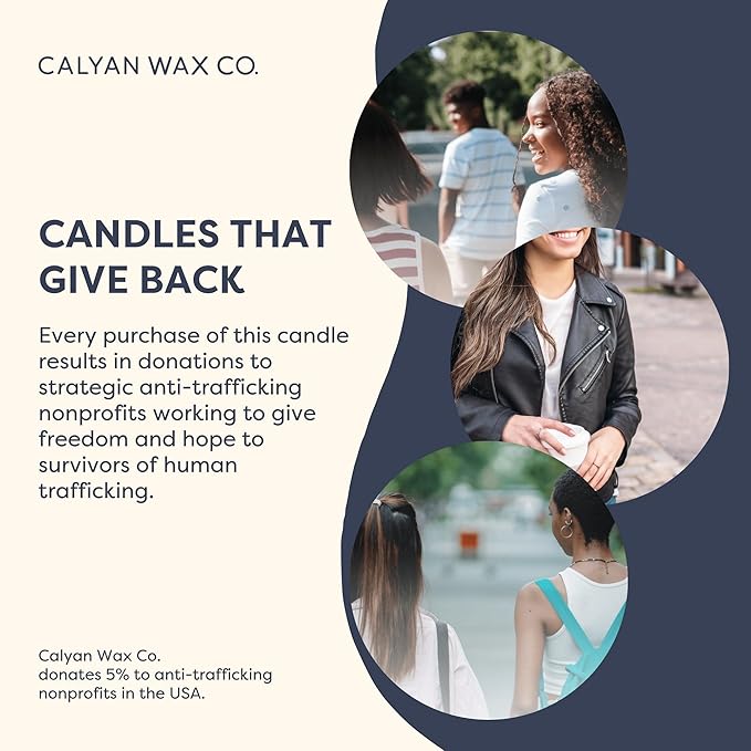 Calyan Wax Co. Rosewood & Amber 2 Wick Scented Candle - 37 Hour Burn - Luxury Non Toxic Soy Wax Candles - Long Lasting Large Glass Jar Candle for Home - 8.8oz