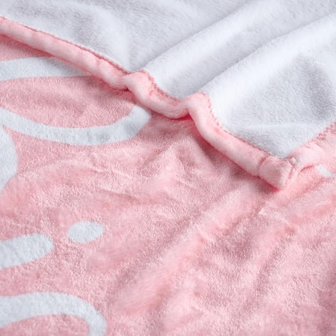 Lussena Thinking of You Gifts for Women Men – Get Well Blanket 50x60 Inch, Pink Flannel Comfort Hug Blanket, Sympathy Throw for After Surgery, Chemo, Illness, Recovery