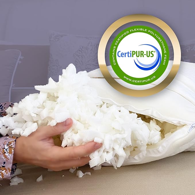 Royal Therapy Pillows Queen Size Set of 2, Shredded Memory Foam Queen, Rayon Derived from Bamboo, Queen Pillows, for Side Sleepers Bed Cooling