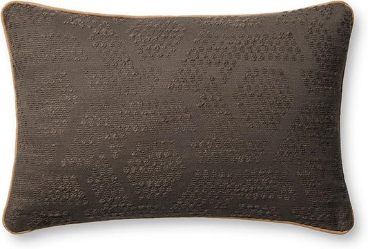 Loloi Jeremiah Brent Leroy Collection PJBR0004 Brown 13'' x 21'' Cover Only Pillow