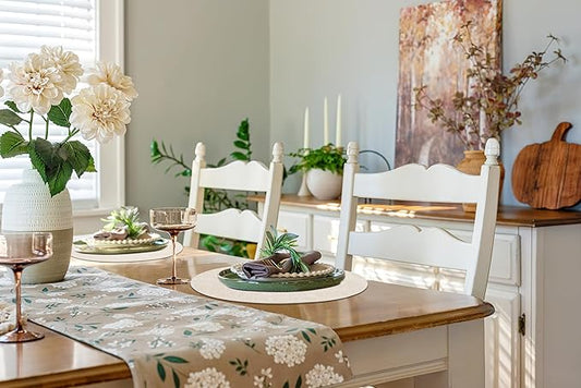 homing Round Faux Leather Placemat and Coaster 8 Packs, Washable Heat Resistant Dining Place Mats, Wipeable Double-Sided Table Mats for Indoor and Outdoor, Diameter 13 and 3.93 inch, Beige