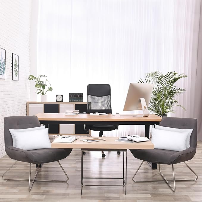 Utopia Bedding Throw Pillows (Set of 4, White) – 12 x 20 Inches Down Alternative Pillows for Bed, Sofa, and Couch - Fluffy Decorative Stuffer Pillow for Indoors & Outdoors