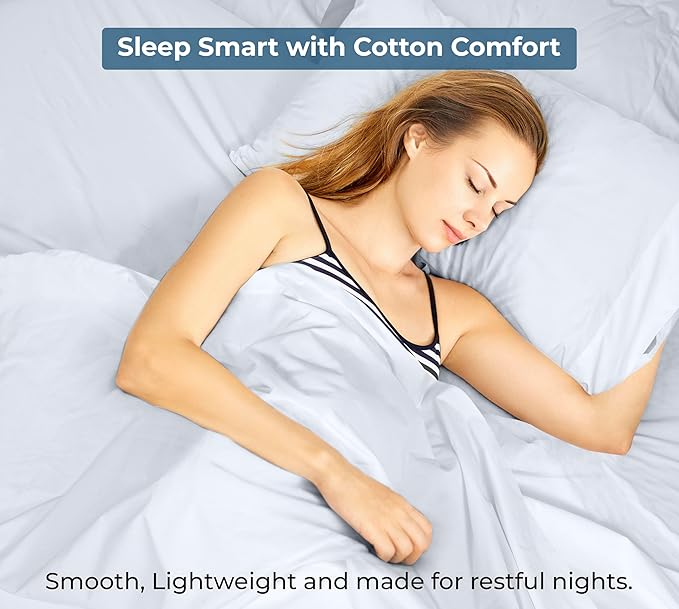 Royale Linens 100% Organic Cotton Full Flat Sheet Only - Super Soft - Percale Top Sheets - Full Flat Sheet Sold Separately - Breathable, Cool & Crisp White Sheets Only (81" x 96", White)