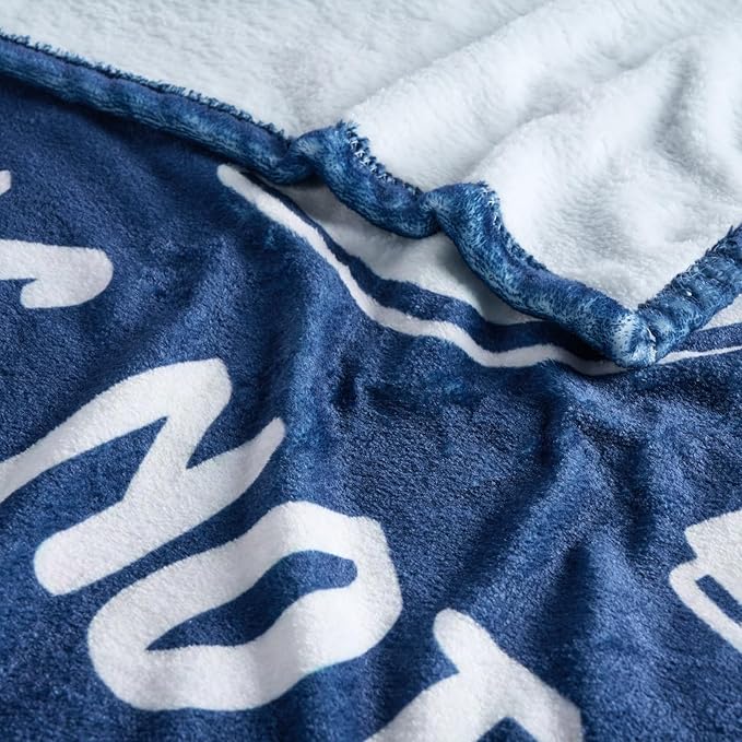 Dad is Not Sleeping Blanket – Funny Gifts for Dad or Husband from Daughter or Son, Super Soft Throw Blanket for Couch and Napping, 60" x 50" (Blue)