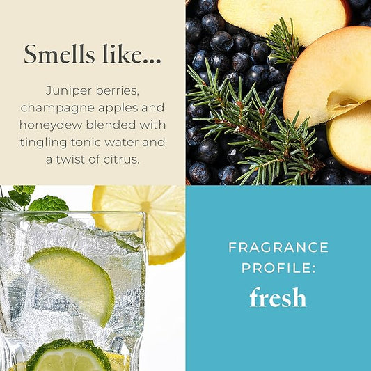 PartyLite Set of 12 Tea Lights Sampler Candles, Aromatherapy Gin & Tonic Scented Candles Gift Set, Up to 4 to 6 Hours Burn Time