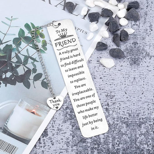 Friendship Gifts for Women Friends Bookmark for Best Friend Female Her Coworker Colleague Sister Thank You Gift Ideas Appreciation Graduation Christmas Birthday Galentine's Day Going Away Retirement