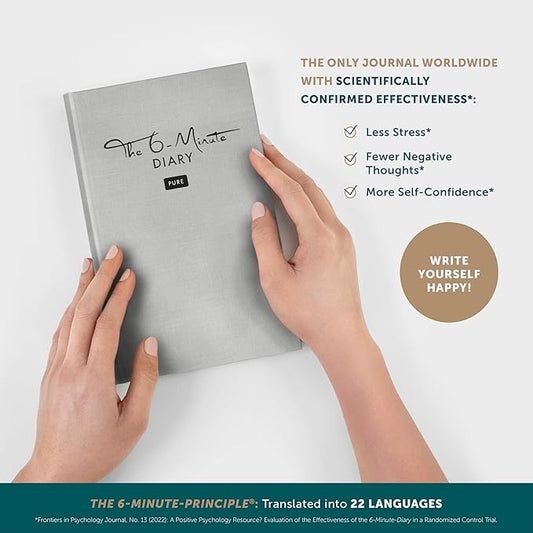 6-Minute Diary Pure – 3 Million User Gratitude Journal for Women w/ Prompts – Guided Self Care Journal Based on Positive Psychology – Daily Manifestation Journal for Self-Love & Mindfulness