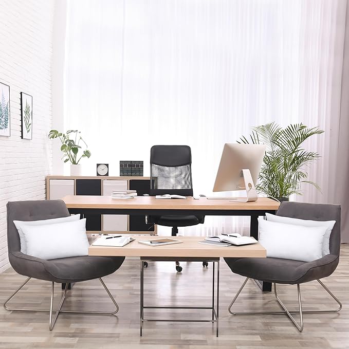 Utopia Bedding Throw Pillows (Set of 4, White) – 14 x 22 Inches Down Alternative Pillows for Bed, Sofa, and Couch - Fluffy Decorative Stuffer Pillow for Indoors & Outdoors