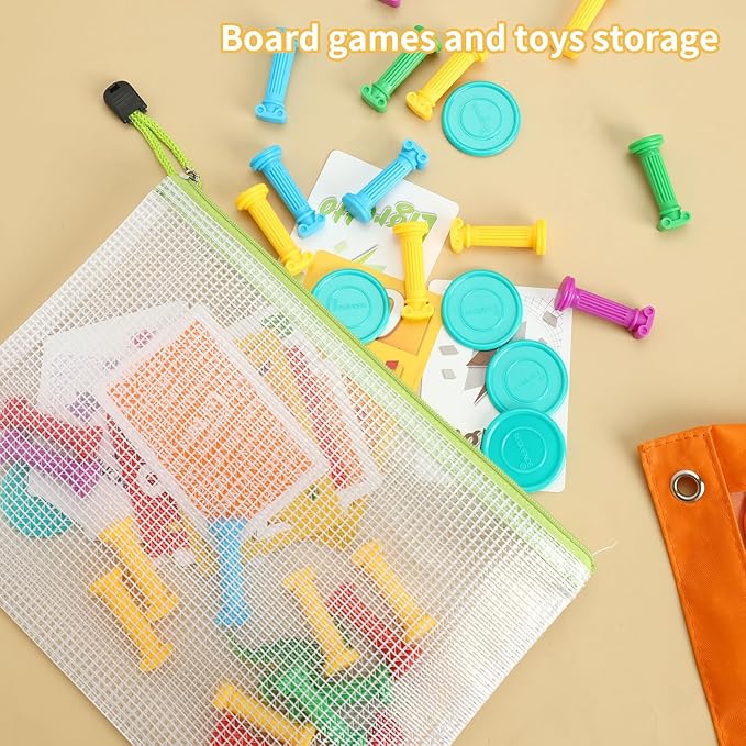 EOOUT 36pcs Pencil Pouch, Mesh Zipper Pouch Zipper Bags, 6x9 Inches Large Storage Bags for Organizing, 12 Colors Puzzle Bag Zipper File Bags for Office Supplies