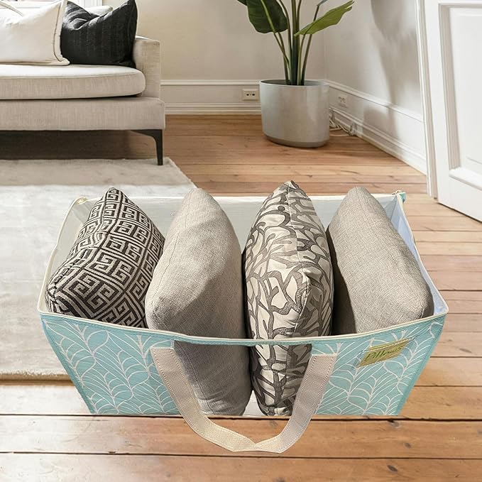 VENO 8 Pack Moving Bags, Storage Bins with lids, Packing Supplies for College, Alternative to Moving Boxes, Foldable, Heavy-Duty Tote (Evergreen, 8 Pack)