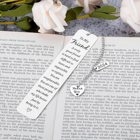 Best Friend Gifts for Women Bookmark Gifts for Friendship Christamas Stocking Stuffers for Friends Valentine's Day Gifts Galentine’s Day for Best Friend Female Birthday Graduation Gifts for Women