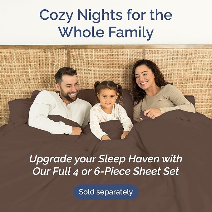 Twin XL Size Flat Sheet - Hotel Quality Top Flat Bed Sheet Only - Ultra-Soft, Breathable & Cooling - Fade & Wrinkle Free - Easy-Care, Stain & Shrink Resistant Bedding - Easy-Fit and Oeko-Tex - Brown