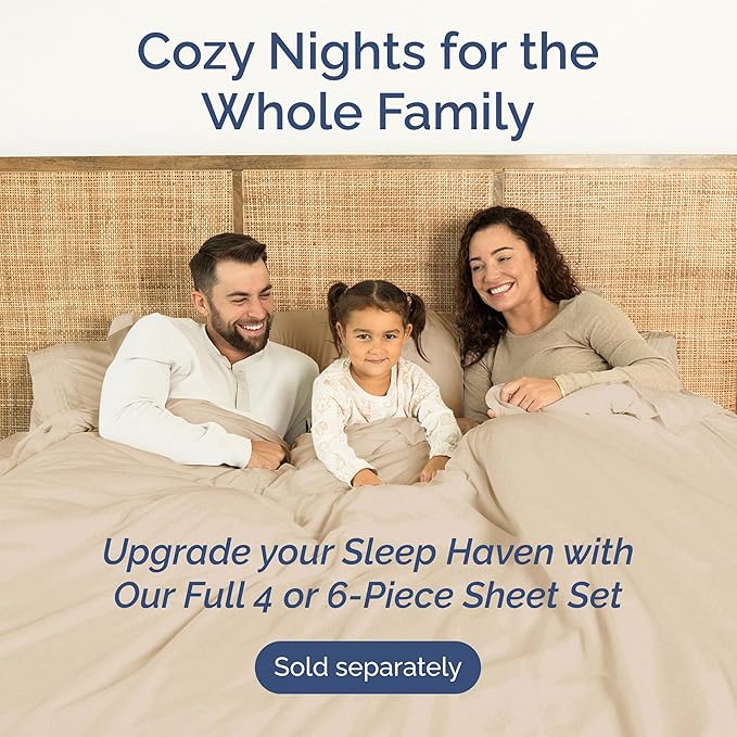 King Size Flat Sheet - Hotel Quality Top Flat Bed Sheet Only - Ultra-Soft, Comfy, Breathable & Cooling - Fade & Wrinkle Free - Easy-Care, Stain & Shrink Resistant Bedding - Easy-Fit & Oeko-Tex - Cream