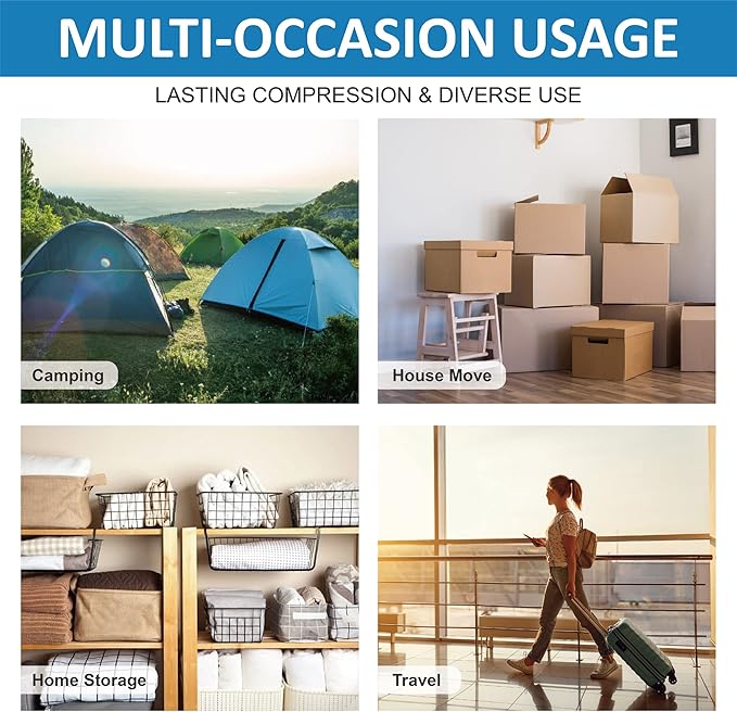 12 Space Saver Vacuum Storage Bags, Vacuum Sealed Storage Bags (3 Jumbo/3 Large/3 Medium/3 Small) with Hand Pump, Vacuum Seal Bags for Clothing, Comforters, Pillows, Towel, Blanket Storage, Bedding