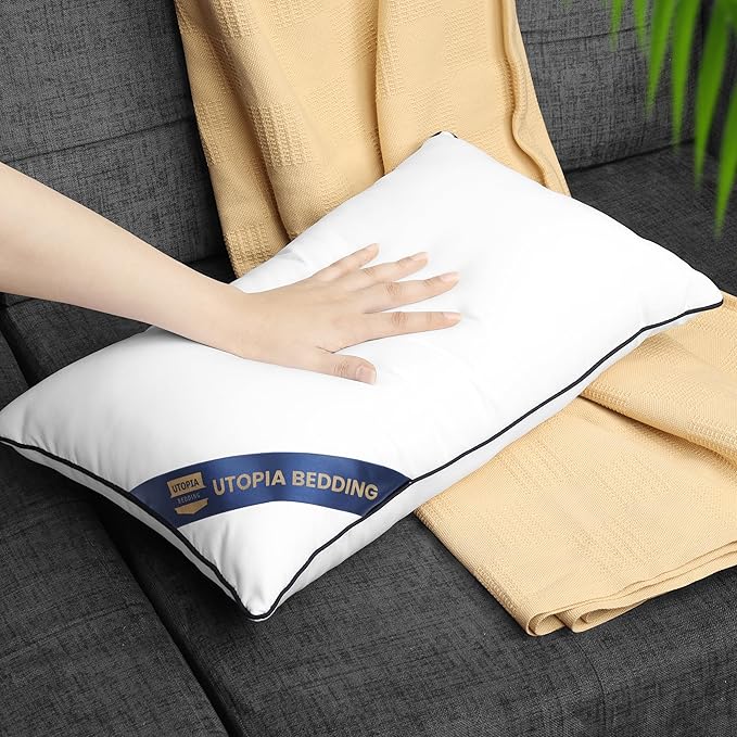 Utopia Bedding Throw Pillow Inserts (Pack of 4, White), 12 x 20 Inches Decorative Indoor Pillows for Sofa, Bed, Couch, Cushion Sham Stuffer