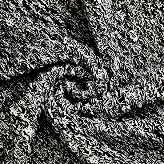 Longhui bedding Black Knitted Throw Blanket for Couch, Soft, Cozy Machine Washable 100% Cotton Sofa Blanket, Heavy 2.5lb Weight, Laundry Bag Included, Black and White
