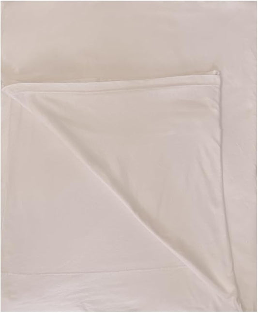 100% Cotton Flat Top Sheet Only - T-Shirt Fabric Jersey Knit - Extra Soft - Wrinkle Free - Machine Washable - Easy Fit - Breathable - Comfy (Beige, Twin XL)