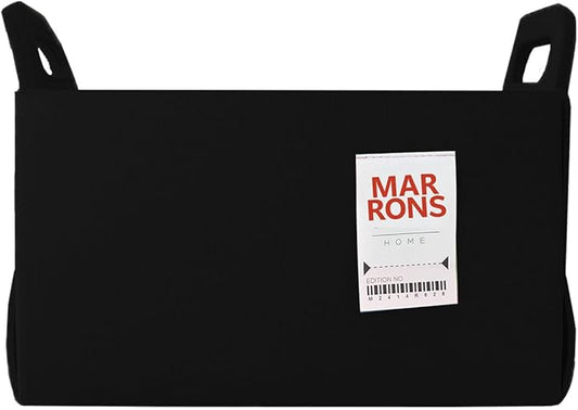 Collapsible Black Felt Storage Bin Medium 11"x7.1"x7.1" – Foldable Basket with Handles for Closet, Toy Storage, Laundry Room Organization, Decorative Storage Bins for Shelves, Cube Storage