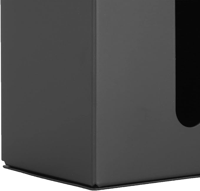 Fdit Wall Mounted Tissue Box, Tissue Box Holder Stand Space Aluminum Material Napkin Organizer Suitable for Kitchen Bathroom and Toilet Black