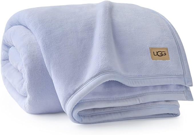 UGG Coco Plush Throw Blanket – Cozy Soft Fleece Blanket for Couch, Bed or Chair, Housewarming Gift for Women, Bedroom or Living Room Decor, Lightweight Bedding, 50" x 70" (Misty Wisteria, Throw)