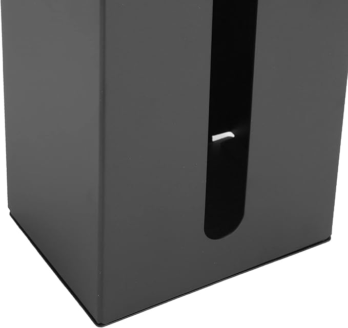 Fdit Wall Mounted Tissue Box, Tissue Box Holder Stand Space Aluminum Material Napkin Organizer Suitable for Kitchen Bathroom and Toilet Black