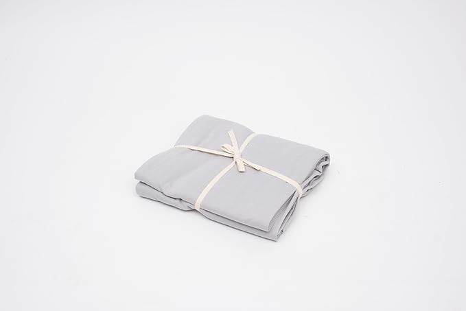 100% Cotton Flat Top Sheet Only - T-Shirt Fabric Jersey Knit - Extra Soft - Wrinkle Free - Machine Washable - Easy Fit - Breathable - Comfy (Gray, Queen)