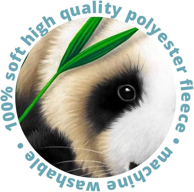 Dawhud Direct Precious Pandas Fleece Blanket for Bed, 75" x 90" Queen Size Panda Fleece Throw Blanket for Women, Men and Kids - Super Soft Plush Panda Blanket Throw