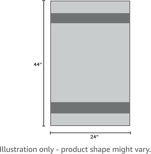 Yimobra Light Green and White Bathroom Rugs Non Slip Washable 44x24, Ultra Soft and Water Absorbent Bath Mats, Plush Fluffy Shower Mat Outside, Luxury Microfiber Thick Matts for Bathroom Floor/Tub