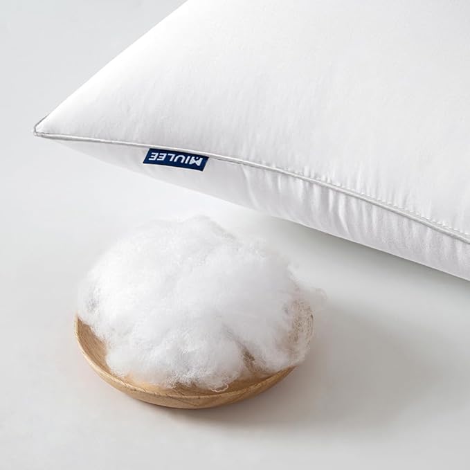 MIULEE 18x18 Pillow Inserts (Set of 4) -Decorative Throw Pillow with 100% Cotton Cover Square for Sofa Couch