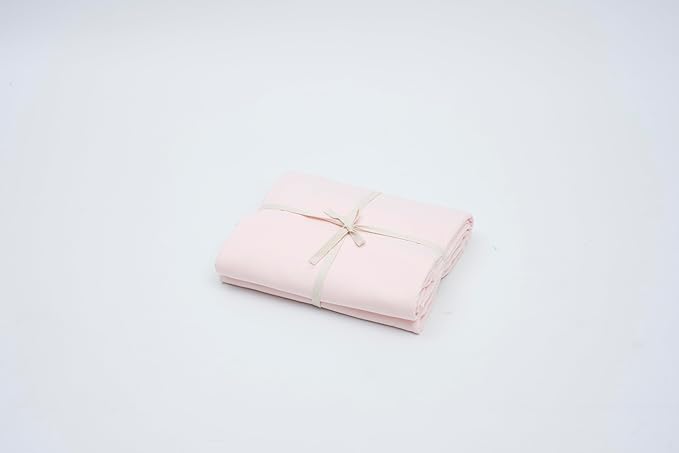 100% Cotton Flat Top Sheet Only - T-Shirt Fabric Jersey Knit - Extra Soft - Wrinkle Free - Machine Washable - Easy Fit - Breathable - Comfy (Pink, Queen)