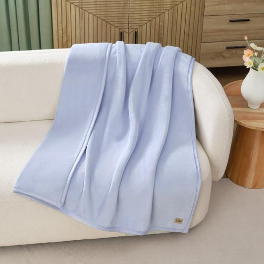 UGG Coco Plush Throw Blanket – Cozy Soft Fleece Blanket for Couch, Bed or Chair, Housewarming Gift for Women, Bedroom or Living Room Decor, Lightweight Bedding, 50" x 70" (Misty Wisteria, Throw)