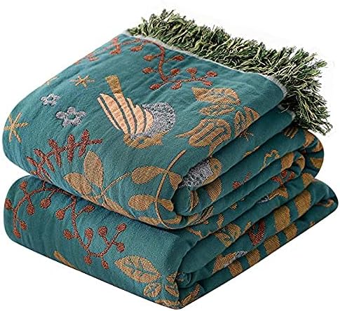 STASOPTK Bed Blankets Versatile Fall Throw Blanket,Boho Blanket & Organic Cotton Throw Blanket,Perfect for Beds,Couches,Chairs,& Vintage Décor,Featuring Unique Bird & Flower Patterns