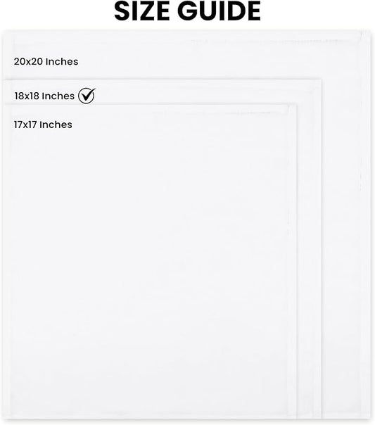 Utopia Home [24 Pack, White] Cloth Napkins 18x18 Inches, 100% Polyester Hemmed Edges, Washable and Reusable Ideal for Parties, Weddings and Dinners