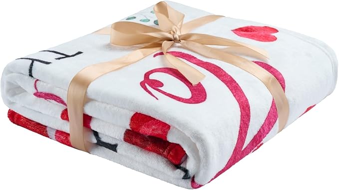Romantic “to My Love” Throw Blanket – Soft Cozy Flannel Love Blanket for Her, Wife & Girlfriend – Perfect Valentines Day, Christmas, Anniversary, Birthday Gift – 50 x 60 Inch