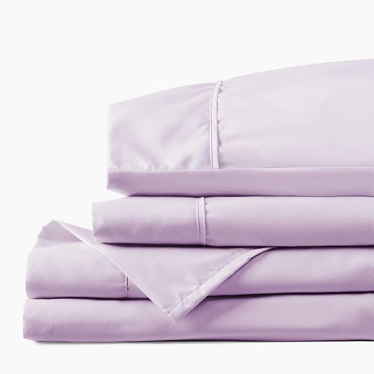 PeachSkinSheets Lavender Mist Sheet Set - 1500tc Level of Softness - Extra Soft Cooling Sheets for Hot Sleepers and Night Sweats - Split Head King Size (36" Split)